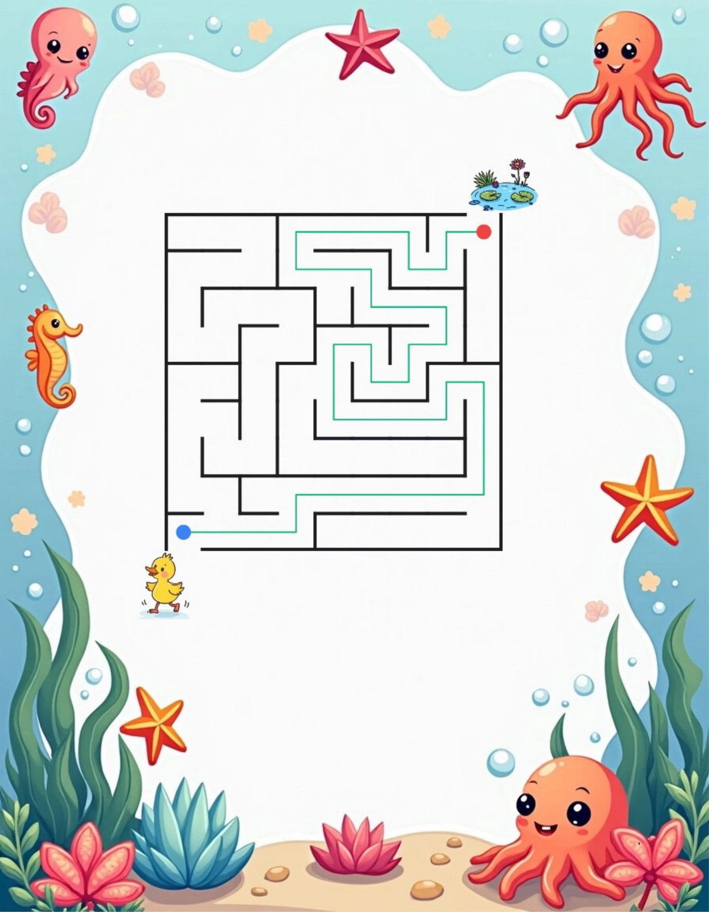 50 Mazes: Quiet Paths for Calm Kids ages 4-6: Large, Simple Mazes Designed for Calm Focus — A Sensory-Friendly Puzzle Book for Neurodivergent Kids