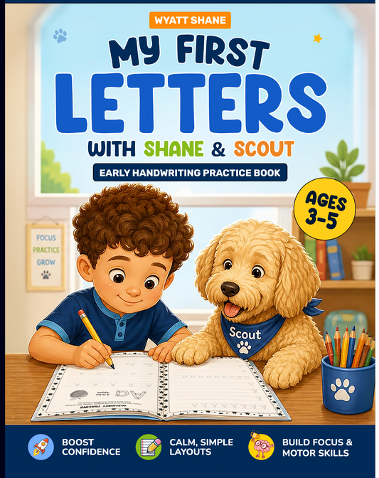 My First Letters with Shane & Scout: Early Handwriting Practice Book