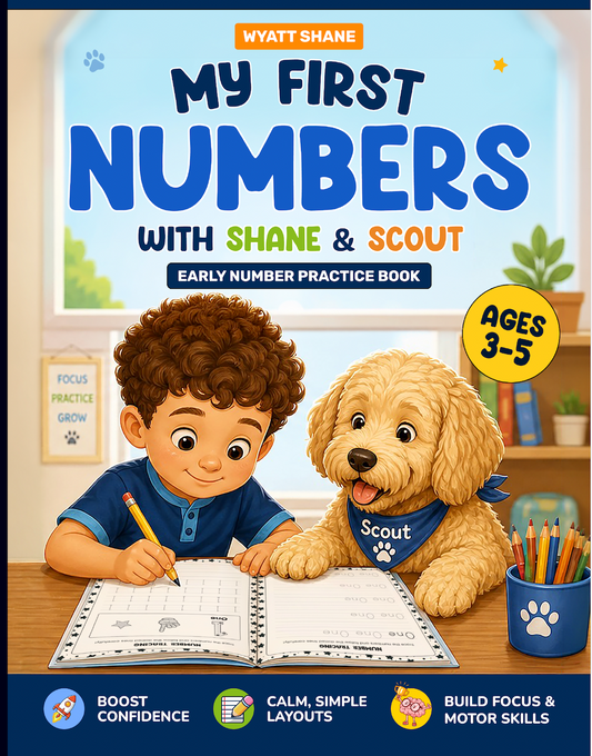 My First Numbers with Shane & Scout: Early Number Practice Book