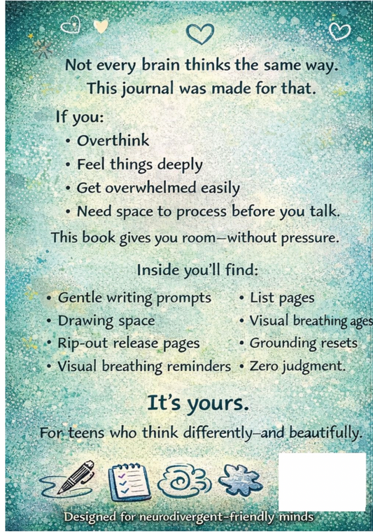Write it. Rip It. Let It Go: A low-pressure journal for busy creative and deep feeling teens designed for neurodivergent-friendly minds
