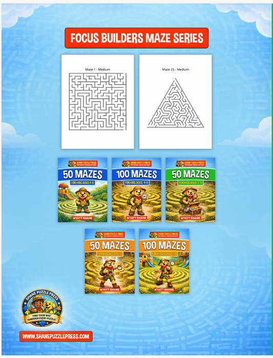 100 Mazes for kids 7-8: A Screen-Free Maze Activity Book That Builds Focus, Confidence, and Problem-Solving Skills