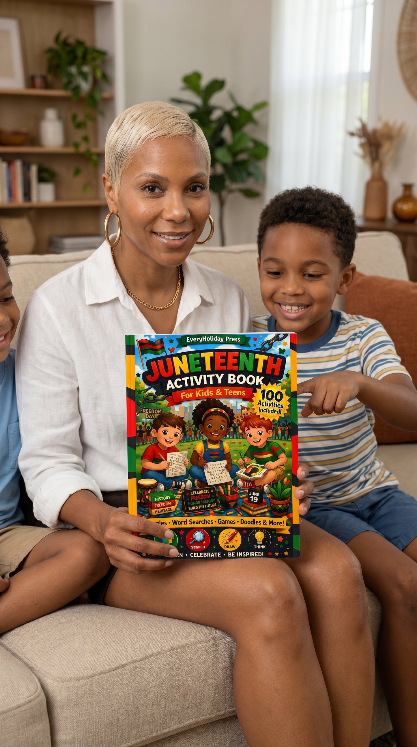 Juneteenth Activity Book for Kids & Teens:Puzzles • Mazes • Word Searches • Games & More!