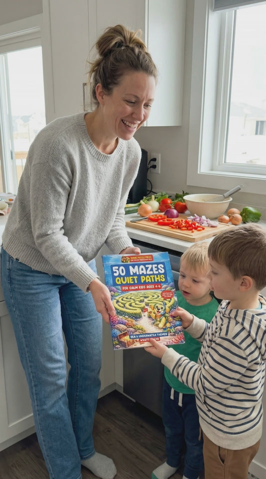 50 Mazes: Quiet Paths for Calm Kids ages 4-6: Large, Simple Mazes Designed for Calm Focus — A Sensory-Friendly Puzzle Book for Neurodivergent Kids