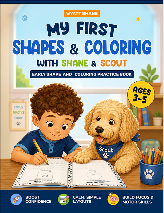 My First Shapes & Coloring with Shane & Scout: Early Shape & Coloring Practice Book